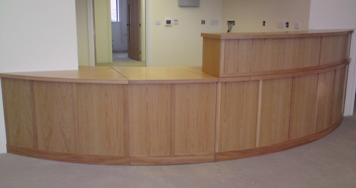 Bespoke Reception Desk with Quality Joinery